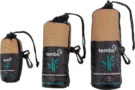 Immagine prodotto Tembo Asciugamano da viaggio in bambù con fibre di carbone attivo Arancione L
