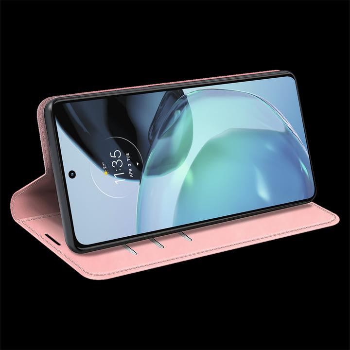 Actual product image Cazy Book Case Compatible with Motorola Moto G72 - Cover Foldable Magnetic Leatherette - (Motorola Moto G72)