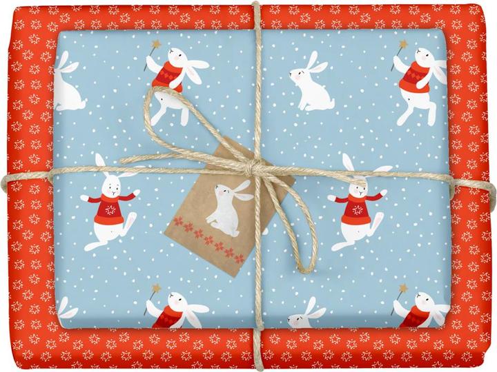 Immagine prodotto Dabelino Set di carta da regalo natalizia: Neve (Carta da regalo, 4 x)