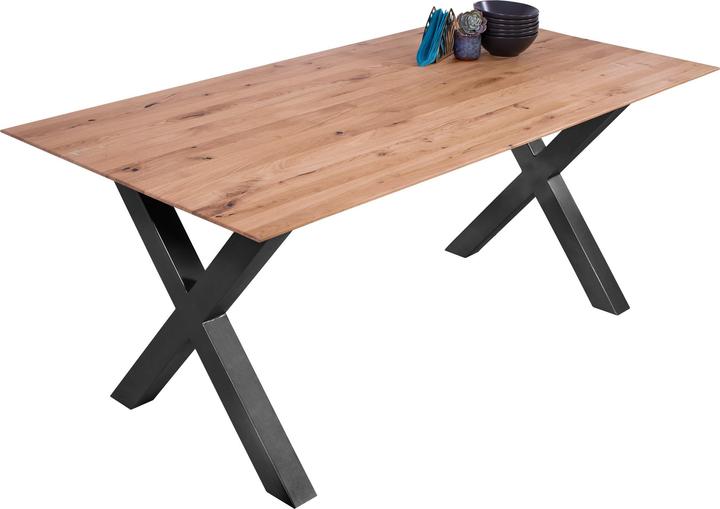 Produktbild SAM LOTTE Schweizer Kante massiv Eiche (200 x 100 x 77 cm)