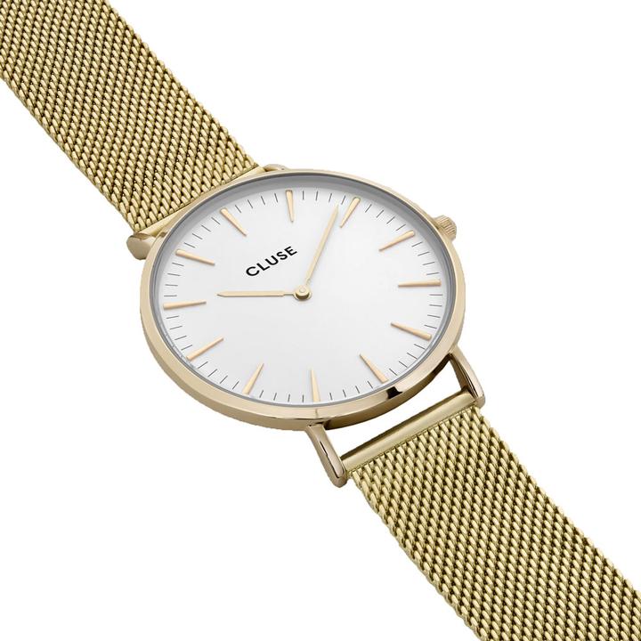 Actual product image Cluse La Bohème Mesh Gold (Analogue wristwatch, 38 mm)