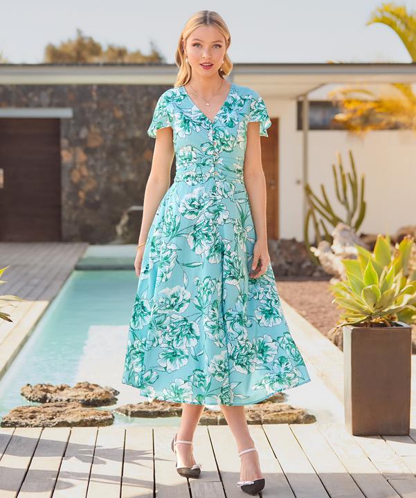 Actual product image Joe Browns Button Through Short Sleeve Floral Dress