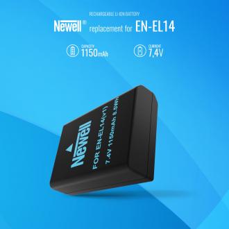 Image du produit Newell Kit comprenant un chargeur DL-USB-C à deux canaux et deux accumulateurs EN-EL14 pour Nikon (Chargeur de batterie d'appareil photo)