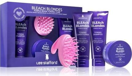 Image du produit Lee Stafford Bleach Blondes Purple Reign Set - Neutralisant pour les tons jaunes (Set soin capillaire)