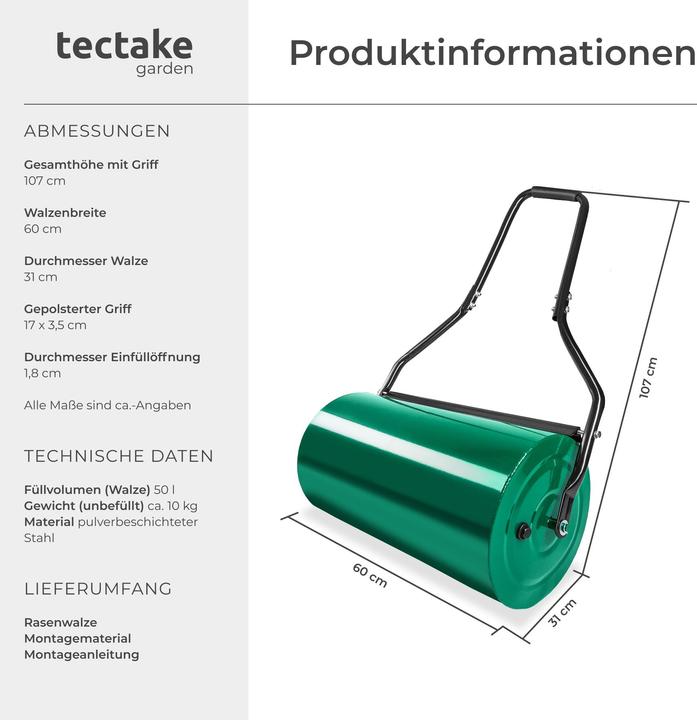 Produktbild tectake Rasenwalze