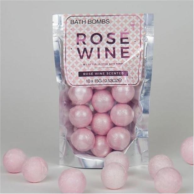 Produktbild TOP Rose Wein Badebomben (Badekugeln)