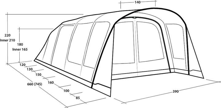 Produktbild Outwell Hayward Lake 6ATC (Tunnelzelt, 48 kg, 6 Personen)