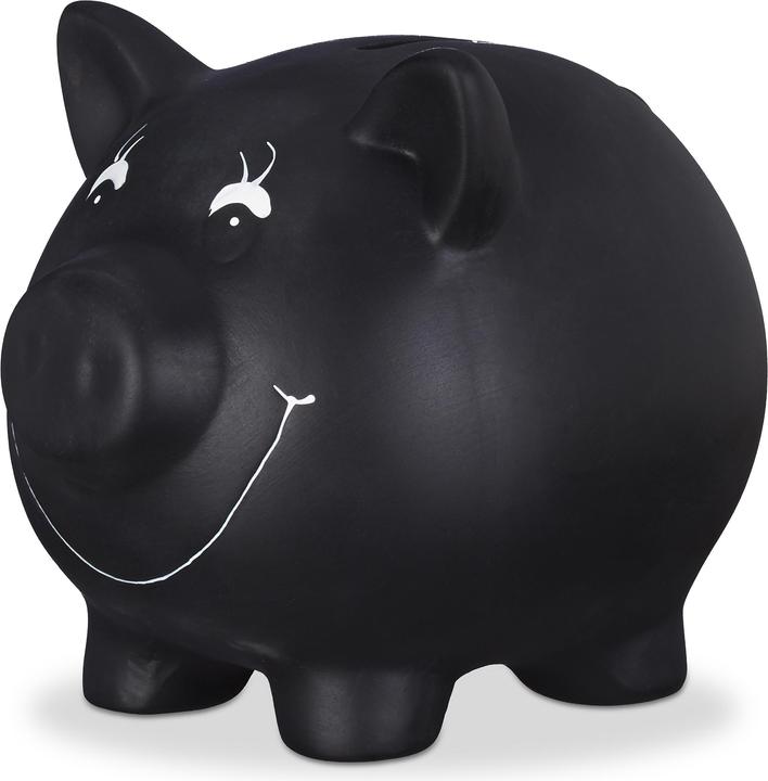 Relaxdays Sparschwein zum Beschriften (17 x 13 x 14 cm)