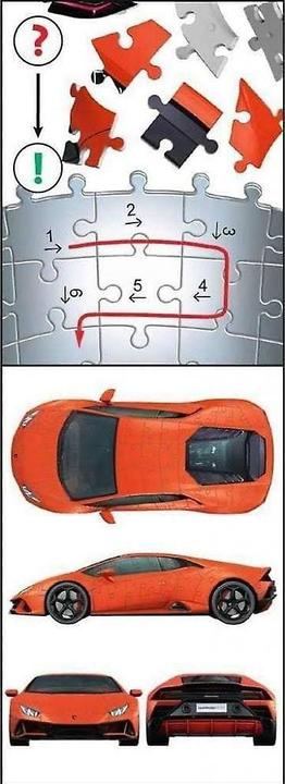 Produktbild Ravensburger Lamborghini Huracán EVO - Arancio (108 Teile)