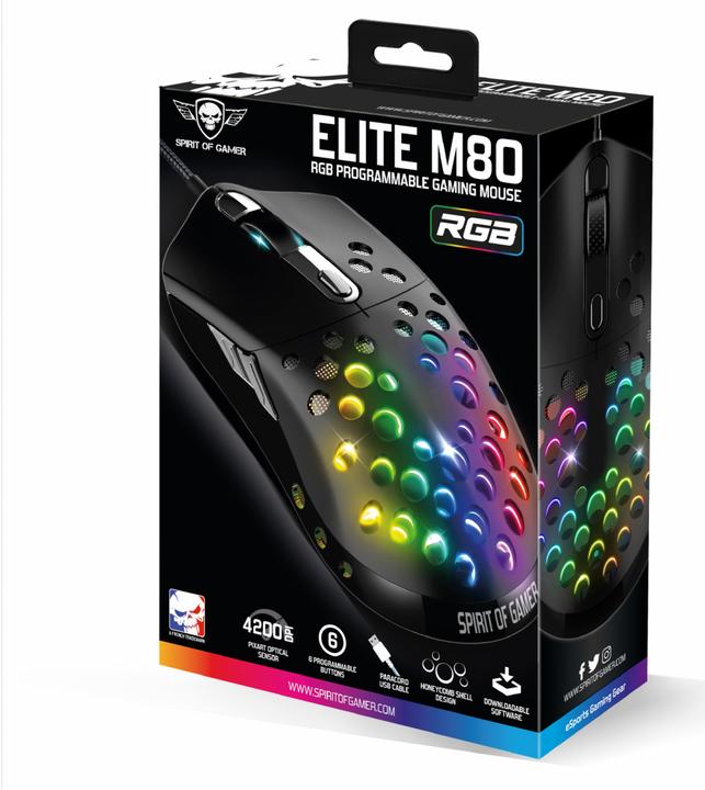 Actual product image Spirit Of Gamer Elite M80 (Cable)