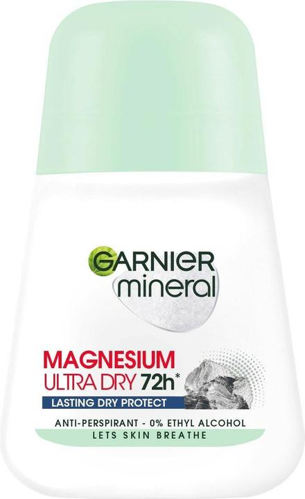 Actual product image Garnier Magnesium Ultra Dry 72H Women Roll-On Antiperspirant In Ball 50Ml (Roll-on, 50 ml)