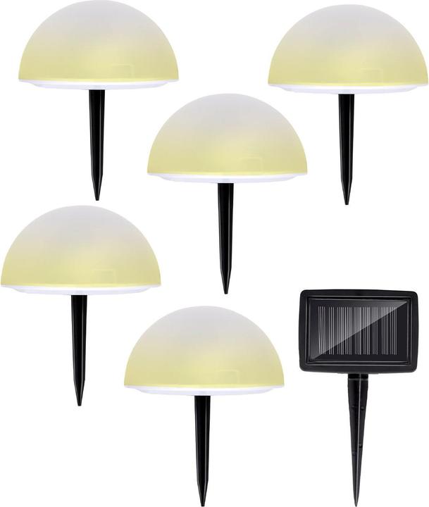 Produktbild Grundig Solarleuchten mit Erdspiess & Farbwechselfunktion, 5 Stück (IP44)