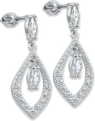 Brilio Silver - Silver earrings with crystals 436 001 00412 04