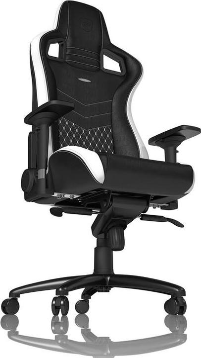 Actual product image noblechairs EPIC gaming chair Genuine leather gaming chair, black-white-red