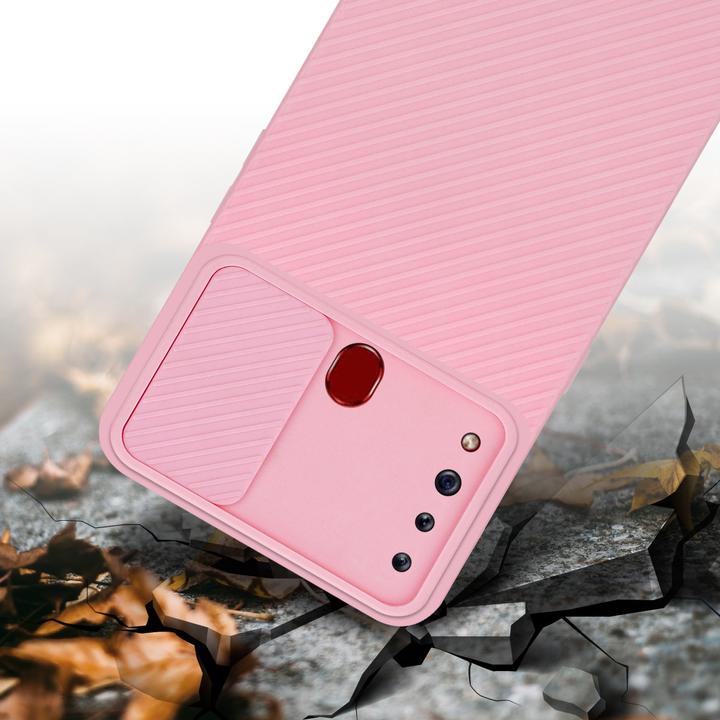 Productafbeelding Cadorabo Hoesje voor Samsung Galaxy A20s in TPU met camerabescherming LM009 Style (Samsung Galaxy A20)