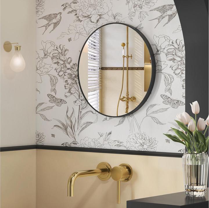Produktbild Songmics Spiegel Ø 61 cm, Schwarz (61 x 61 x 3.6 cm)