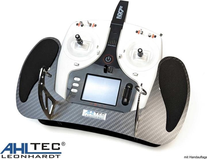 Produktbild AHLtec Senderpult Spektrum NX7e Carbon mit Standard Senderpultbügel, ohne Handauflage