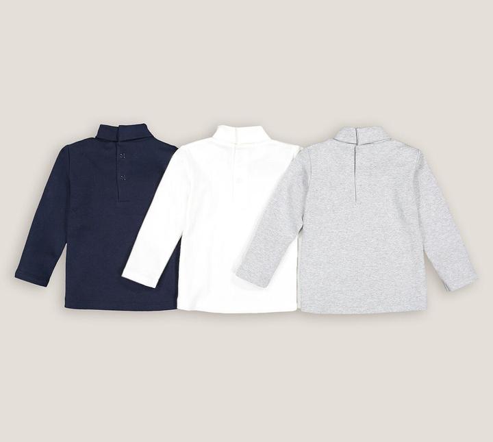 Actual product image La Redoute Collections 3-Pack Shirts with Turtleneck (80)