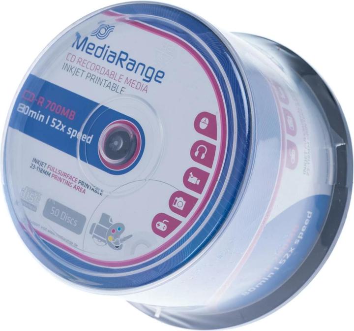 Actual product image MediaRange CD-R media 700 MB, spindle (50 pcs.), media type (50 x)