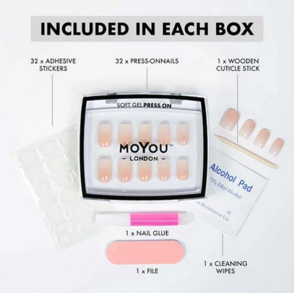 Actual product image MoYou London Soft Gel Press-Ons Soft Cloud (Artificial nails, SOFT CLOUD)
