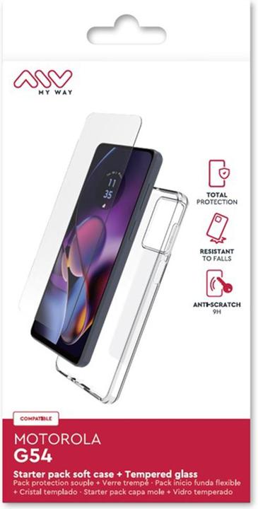 Produktbild My Way Starter Pack Coque Souple Verre Trempe Motorola G54 (Motorola Moto G54)