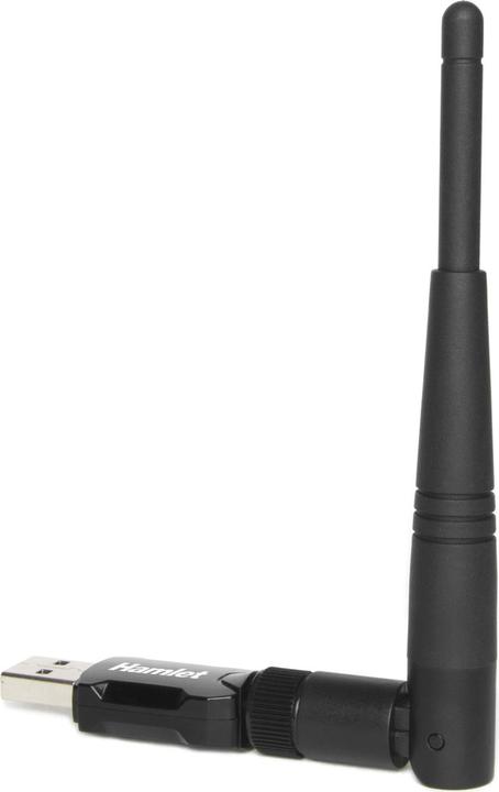 Produktbild Hamlet USB Wi-Fi Adapter 600Mbps Dual Band 5GHz + 2.4GHz Standard 802.ac mit abnehmbarer Antenne (USB)