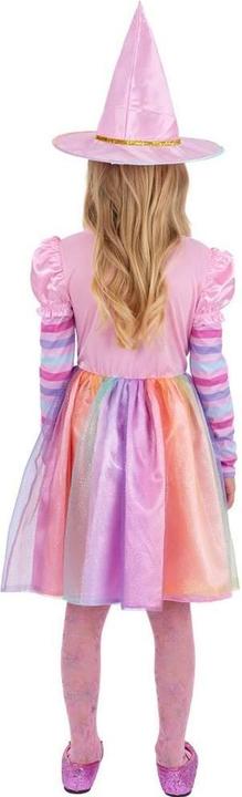 Actual product image Smiffys Girls Pastel Rainbow Halloween Witch Costume (128, 134)