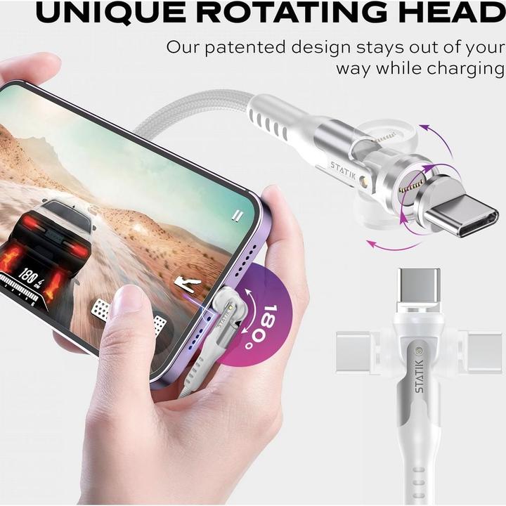 Produktbild Statik 360° Pro drehbares 5-1 Ladekabel 2m (2 m, USB 2.0, 100 W)