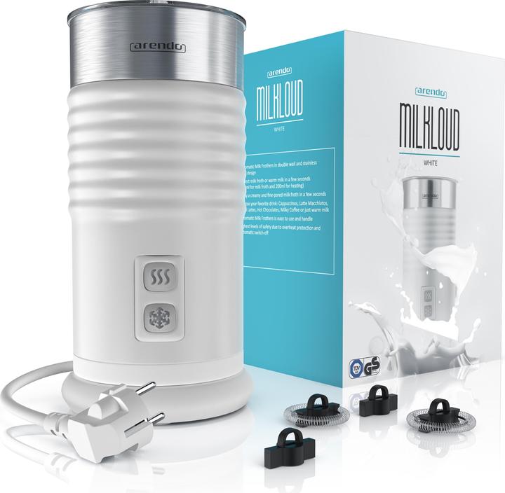 Image du produit Arendo Mousseur à lait MILKLOUD White (20 cl)