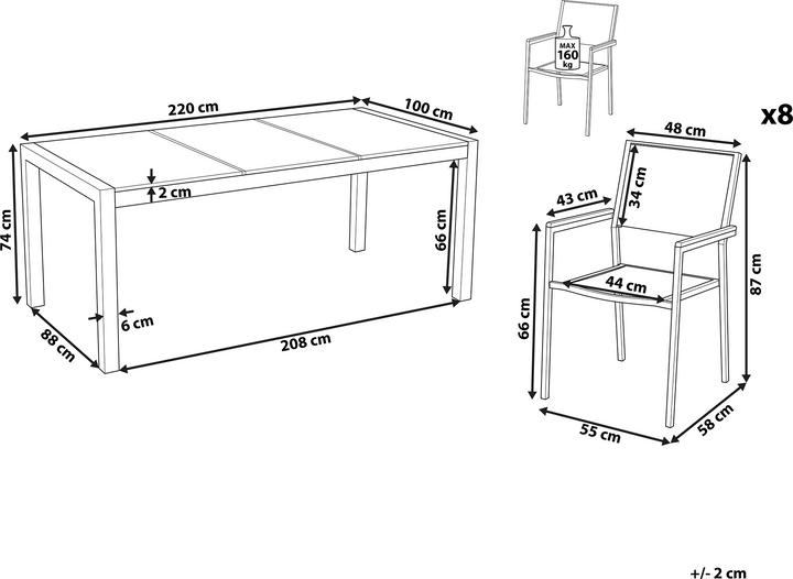 Actual product image Beliani Grosseto (220 cm)