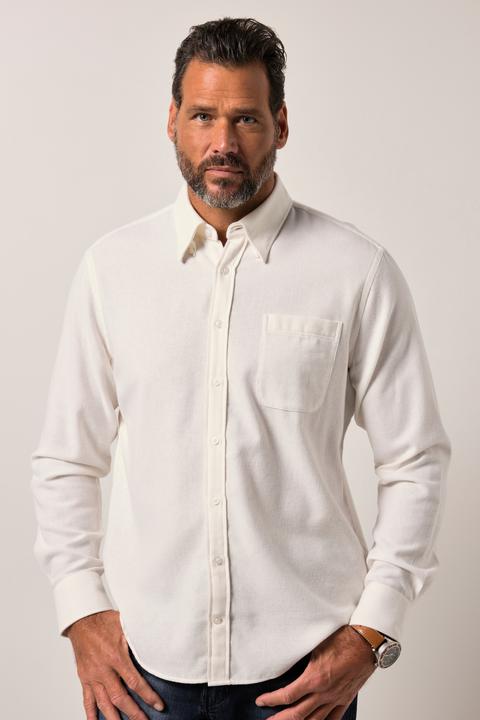 Produktbild JP1880 Karo-Flanellhemd, Langarm, verdeckter Buttondown-Kragen, Modern Fit (8XL)