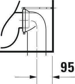 Image du produit Duravit WC au sol D-NEO rimless, sortie horizontale blanc