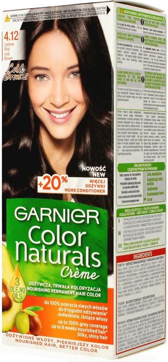 Garnier Color Naturals Creme Hair Coloring Cream 4.12 Ice Bronze (4.12 Ice Bronze)