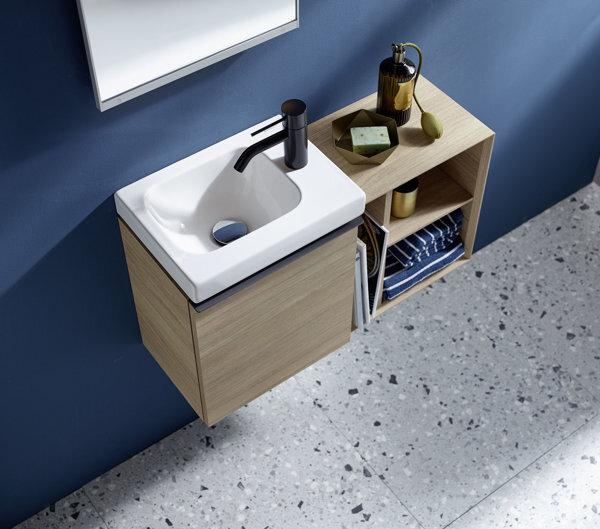 Produktbild Geberit iCon Light Handwaschbecken, 38 cm x 28 cm, mit Hahnloch rechts, ohne Überlauf, Ablagefläch (280 mm, 380 mm)