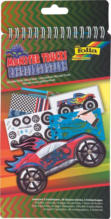 Produktbild Folia Bringmann Schablonenbuch Trucks klein