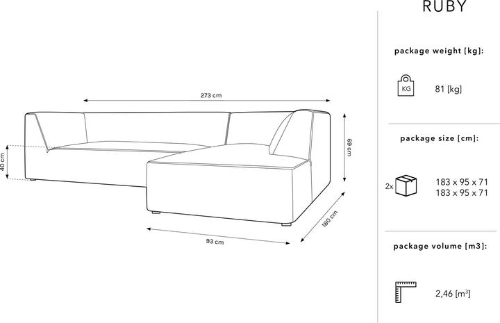 Actual product image Micadoni Ruby (Corner sofa)