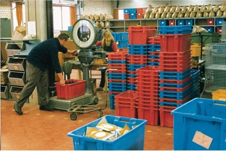Actual product image HP Autozubehör Rotating stacking container PP blue L600xW400xH300mm