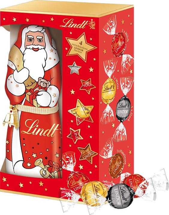 Produktbild Lindt Lindor Assortiert & Samichlaus Milch Geschenkbox (197 g)