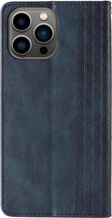 Produktbild Hurtel Magnetband-Hülle für iPhone 14 Pro Max Flip Wallet Mini Lanyard Stand Blau (Apple iPhone 14 Pro Max)