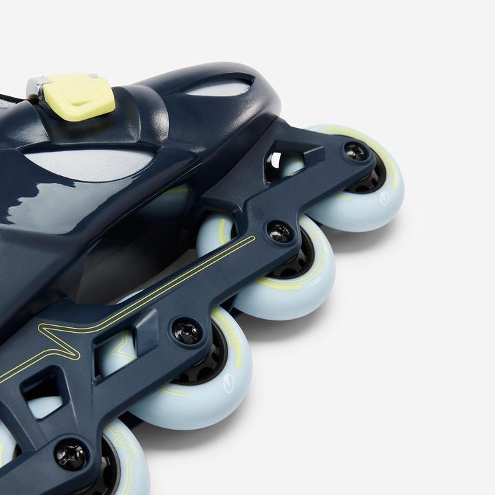 Produktbild Oxelo Play 5 Kids' Inline Skates - Blue/Lemon yellow (32, 34)