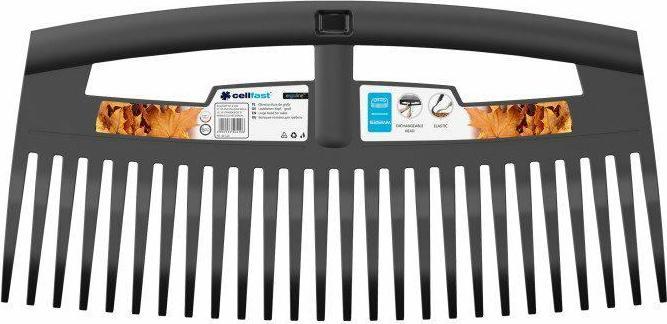 Cellfast Leaf broom head - small ERGO (525 mm) for raking leaves made of a durable synthetic material.