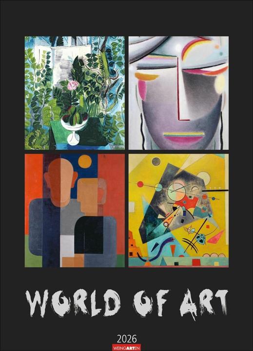 Produktbild World of Art Kalender 2026 (49 x 68 cm, Harter Einband, Deutsch, Englisch)