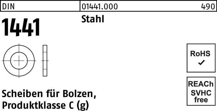 Produktbild Scheibe DIN 1441 f.Bolzen 26 x 40x 4 Stahl
