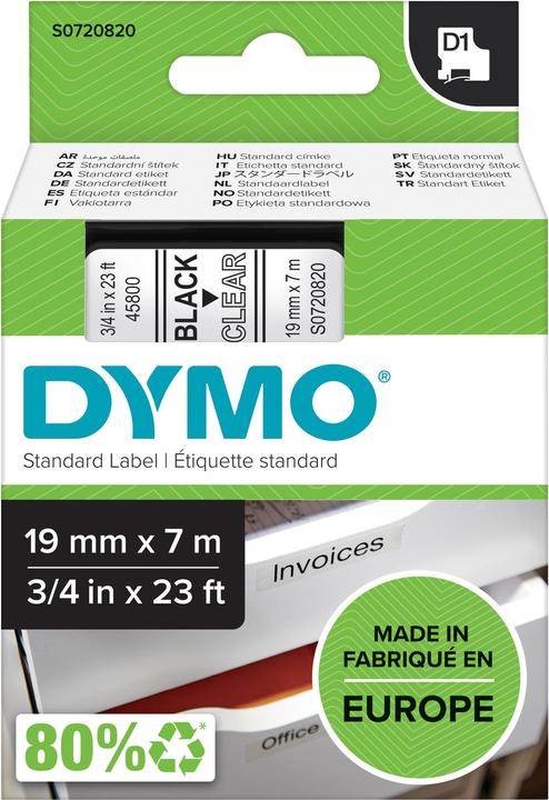 Produktbild Dymo S0720820 Standardband (1.90 cm, Transparent)