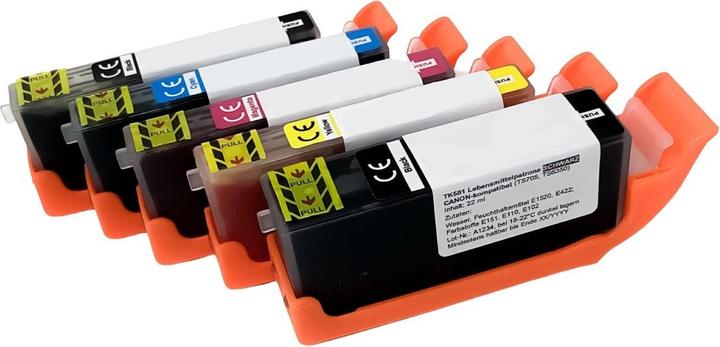 Produktbild Essbare Tintenpatronen - PGI-580BK & CLI-581YMBCK (M, C, Y, BK)