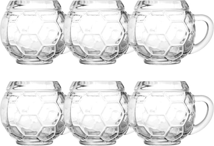 Ich-zapfe Beer glass set of 6, football beer mug - 0.3 litres (0.30 l, 6 x)