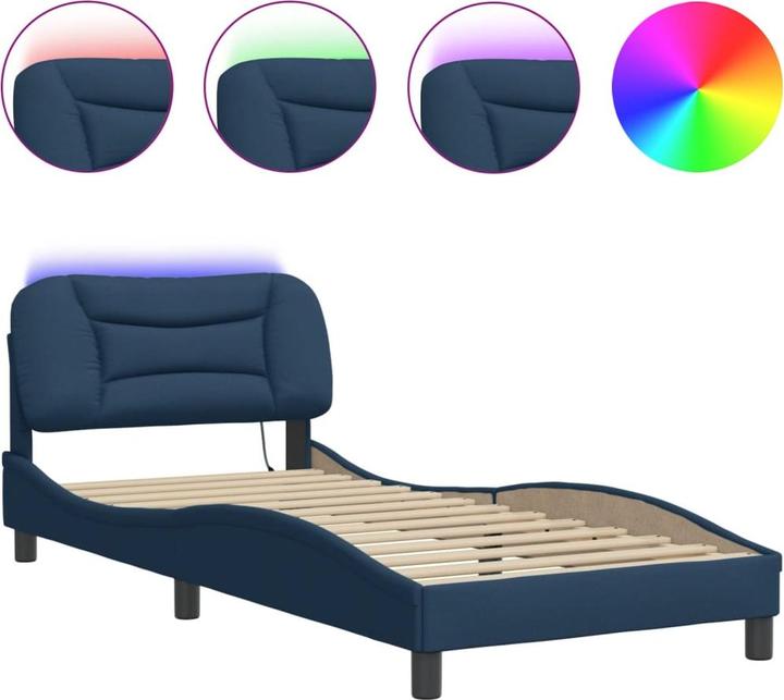 Actual product image VidaXL Bed frame with LED fabric (90 x 200 cm)