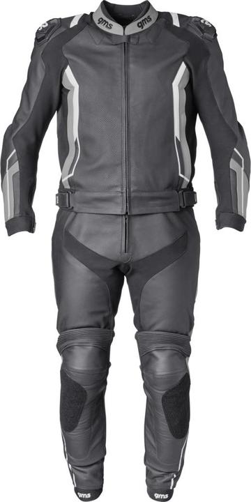 GMS Lederjacke GR-1 schwarz-grigio-weiss 98H (Herren, 98)