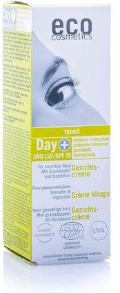 Actual product image Eco Cosmetics Face sun cream tinted SPF 15, 50 ml (Sun cream face, SPF 15, 50 ml)