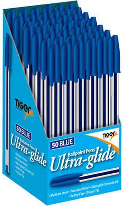Tiger Stationery Kugelschreiber 50erPack (Blau, 50 x)